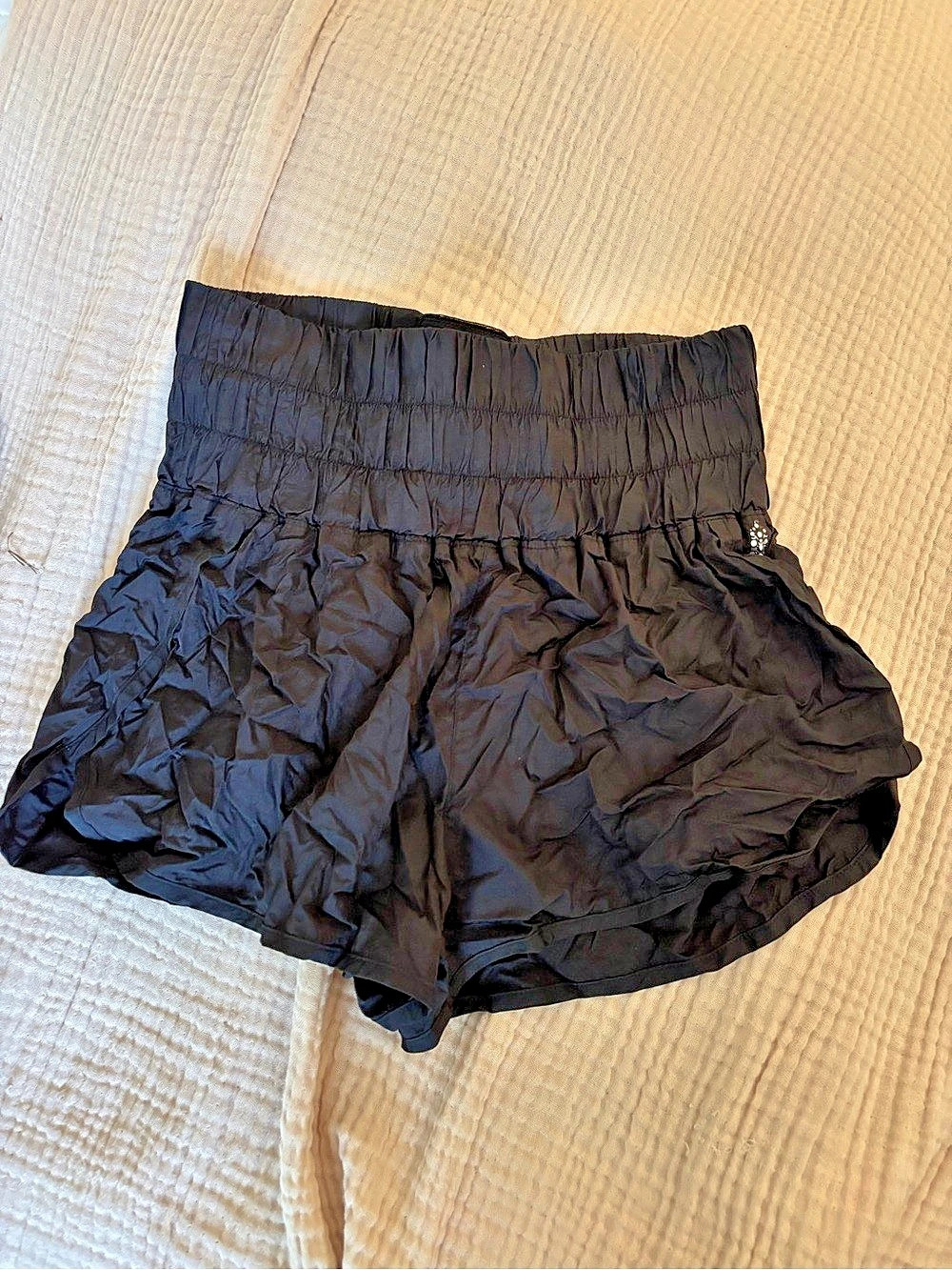 Free People The Way Home Shorts Black Athletic Shorts